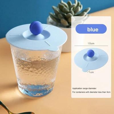 Uplift Essentials Universal Silicone Mug Lid Anti Dust Sealed Cover For Tea & Coffee blue