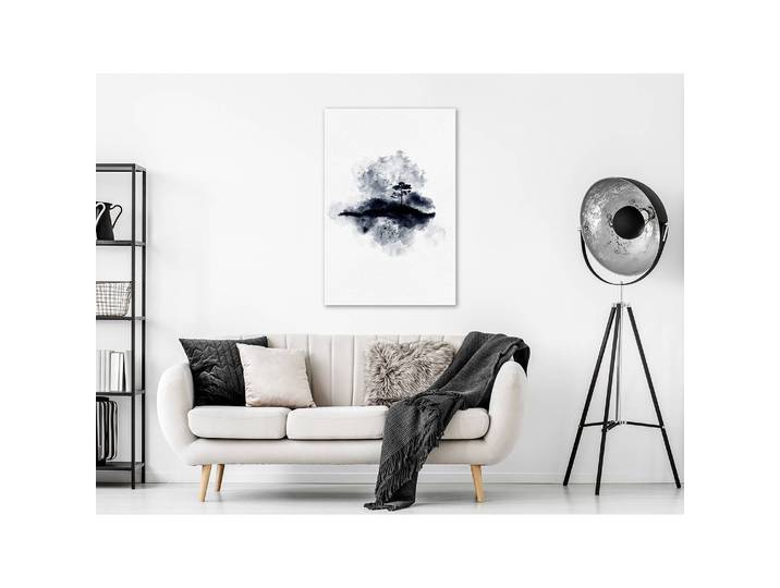 Tableau déco Lone Tree Lin Gris 40 x 60cm
