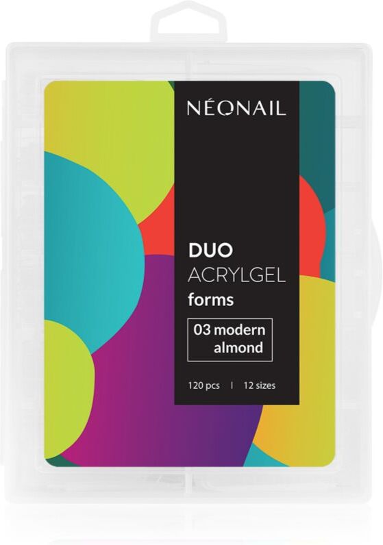 NEONAIL Duo Acrylgel Forms skabeloner til negle type 03 Modern Almond 120 stk.