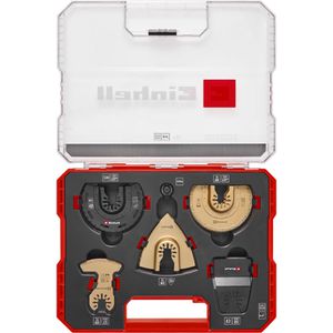 Einhell Multifunktionswerkzeug-Zubehör XLPLUS-CASE, 49708110, Open Back, für Holz, Metall, Kunststoff, Fliesen, 10-teilig