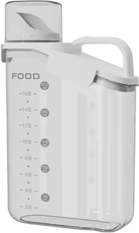 Inspire Picks Airtight Grain & Pet Food Storage Container Moisture Proof Clear Food Organizer white 1600ml