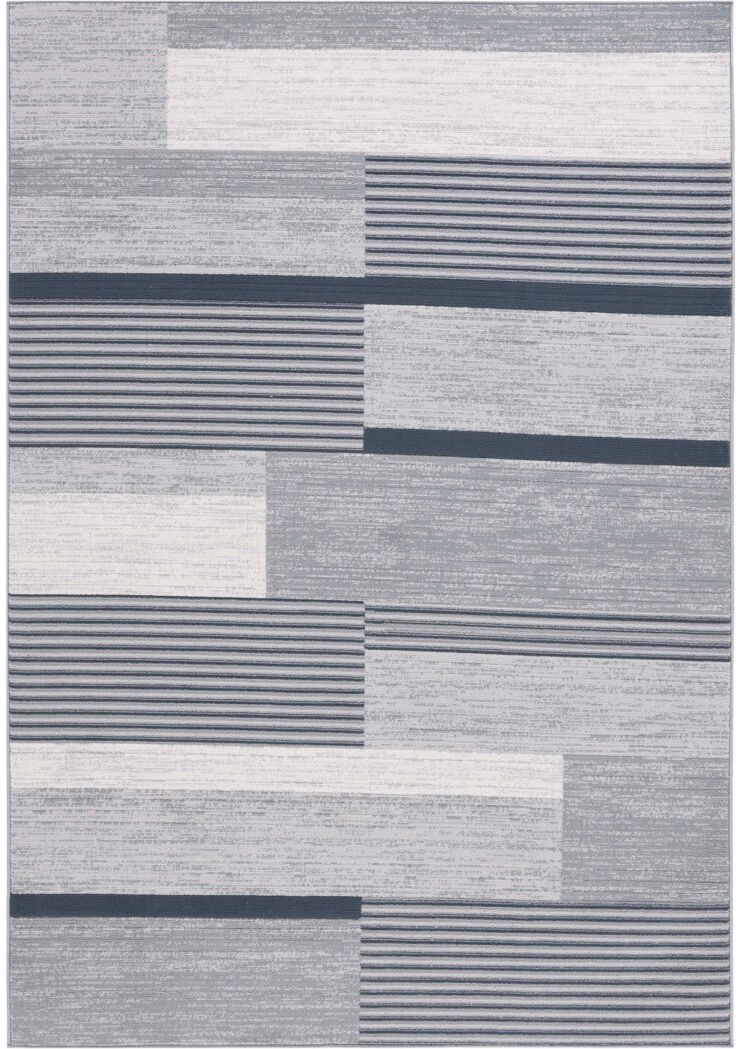 Blue Elephant Geometric Area Rug Grey/Black Rectangle 240 x 305cm