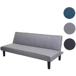 Schlafsofa HWC-J17, Couch Klappsofa Gästebett Bettsofa, Schlaffunktion Stoff/Textil 165cm ~ grau