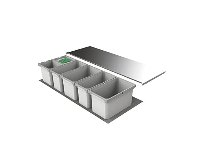 Naber Cox® Box 1T 1200-6 Bio. Abfallsammler, hellgrau.