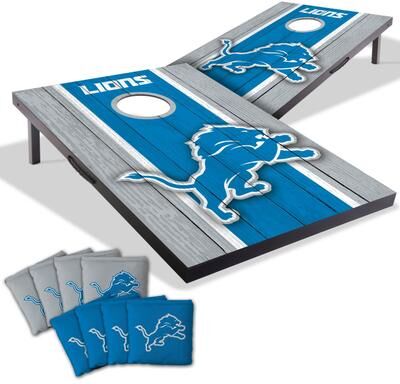 Skip's Garage Detroit Lions NFL Compact 2x3 Tailgate Cornhole Board Set