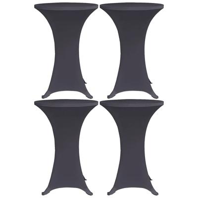 vidaXL Stretch-Tischhussen 4 Stk. 60 cm Anthrazit