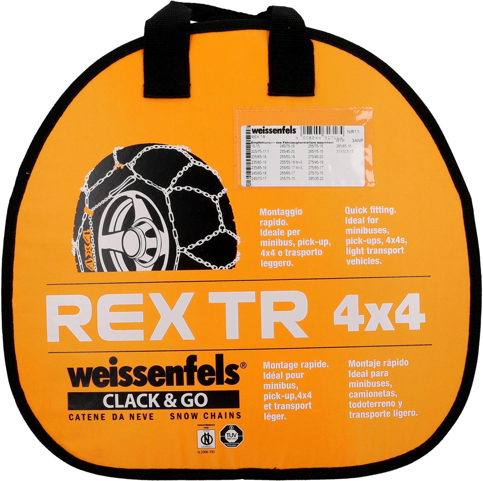 Schneeketten "Weissenfels Schneekette Rex", silber, Stahl, Schneeketten, Schneeketten, Ist in der Schweiz als zugelassen silber Einheitsgröße