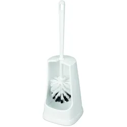 Nölle WC-Garnitur hoch weiß – Toilettenbürste mit schwarzer Schmutzzone & Halter