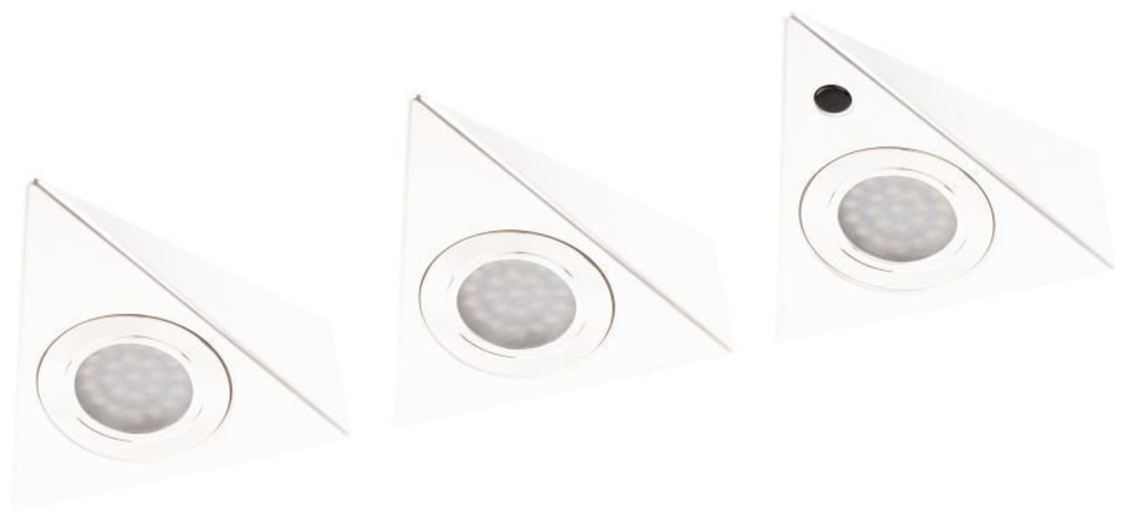 Müller-Licht LED Onderbouwverlichting Trios Sensor 3 stuks Wit 7,5W 120lm Warmwit 3000K