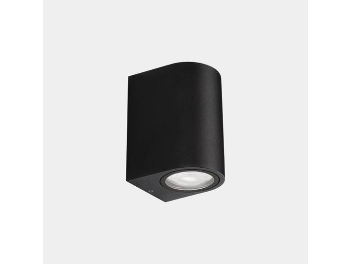 LEDS-C4 LED buiten wandlamp Eko Single, zwart, breedte 7 cm, aluminium dimbaar, zwart, Aluminium, Modern
