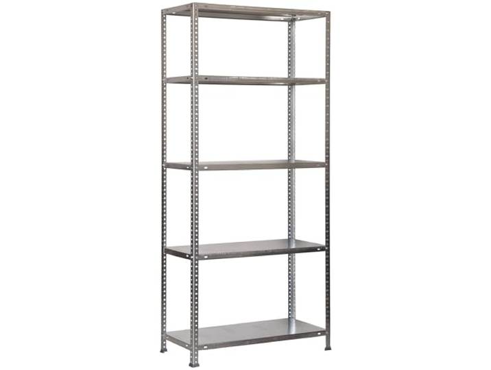 SimonRack Schwerlastregal, Lagerregal, 180x90x40 Metallregal, Kellerregal, Biegestelle 100 kg, 5 Fachböden, Galvanisiert - Comfort