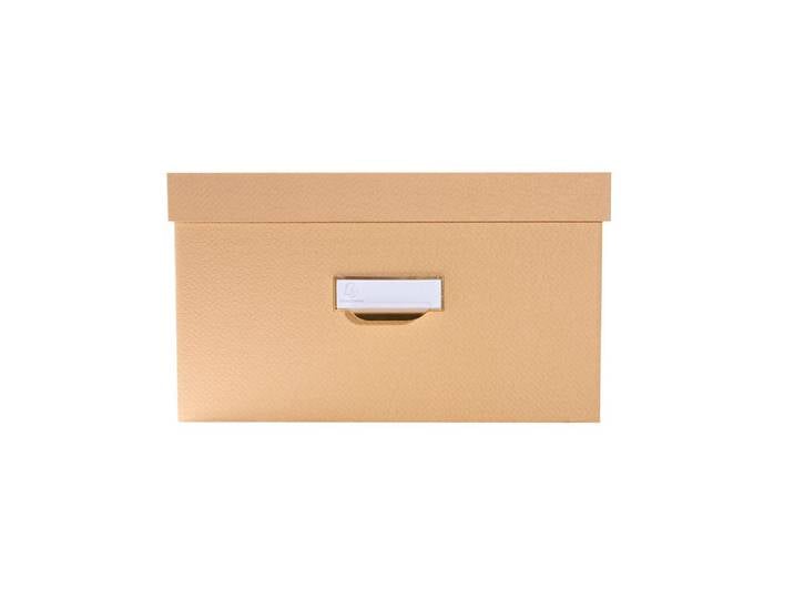 EXACOMPTA Lot de 3 boîtes de rangement OfficeByMe - Beige
