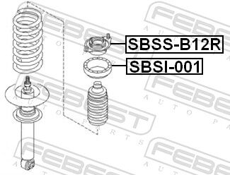 Febest Federteller Sbsi-001 Oben Für Subaru