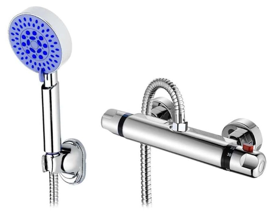 Dripio Thermostaatdoucheset met badkraan, verchroomd