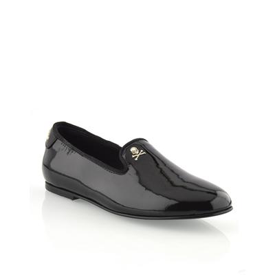 Loafer PHILIPP PLEIN "Skull", Jungen, Gr. 32, Normalschaft, schwarz (02, schwarz), Schuhe Loafer
