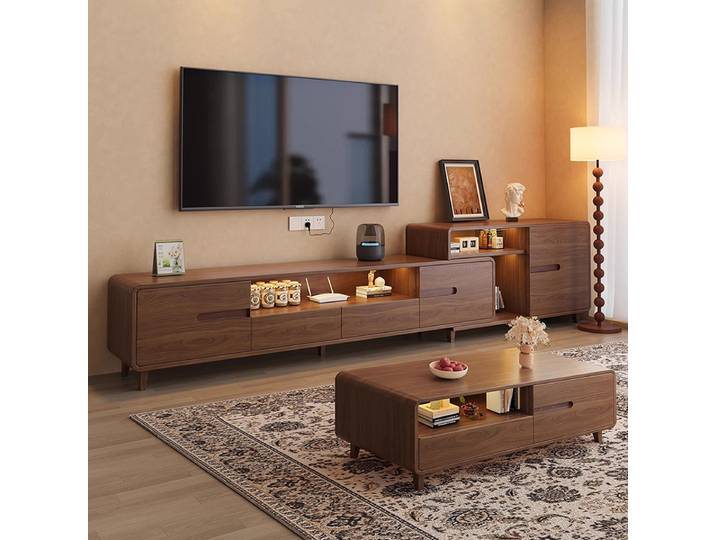 Meuble Tv De luxe personnalisé, Vintage, nordique, européen, tendance, bras De tiroir en bois, Meuble De rangement Tv De Salon