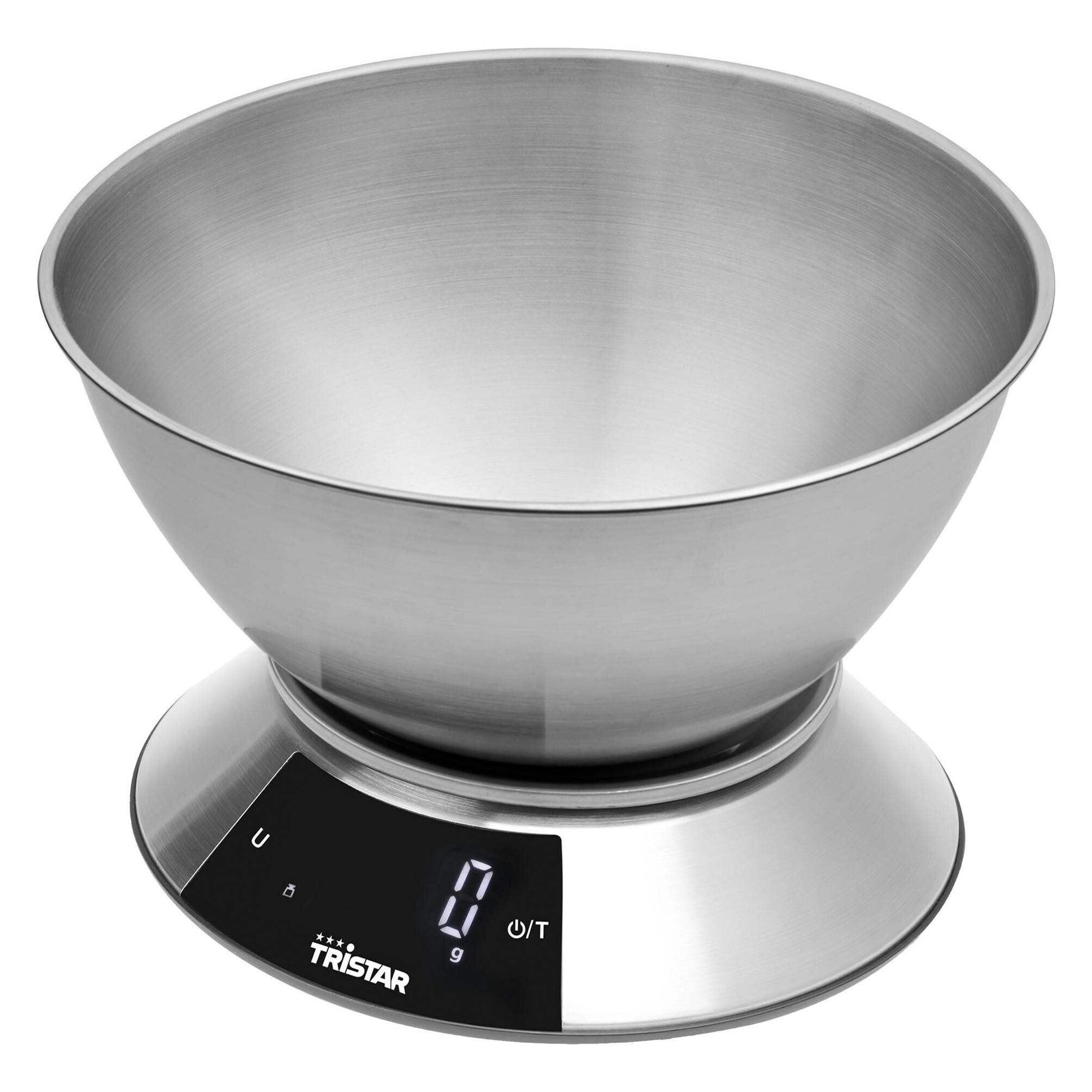 Tristar Küchenwaage Edelstahl bis 5 kg / 2 Liter Schüssel (KW-2453)