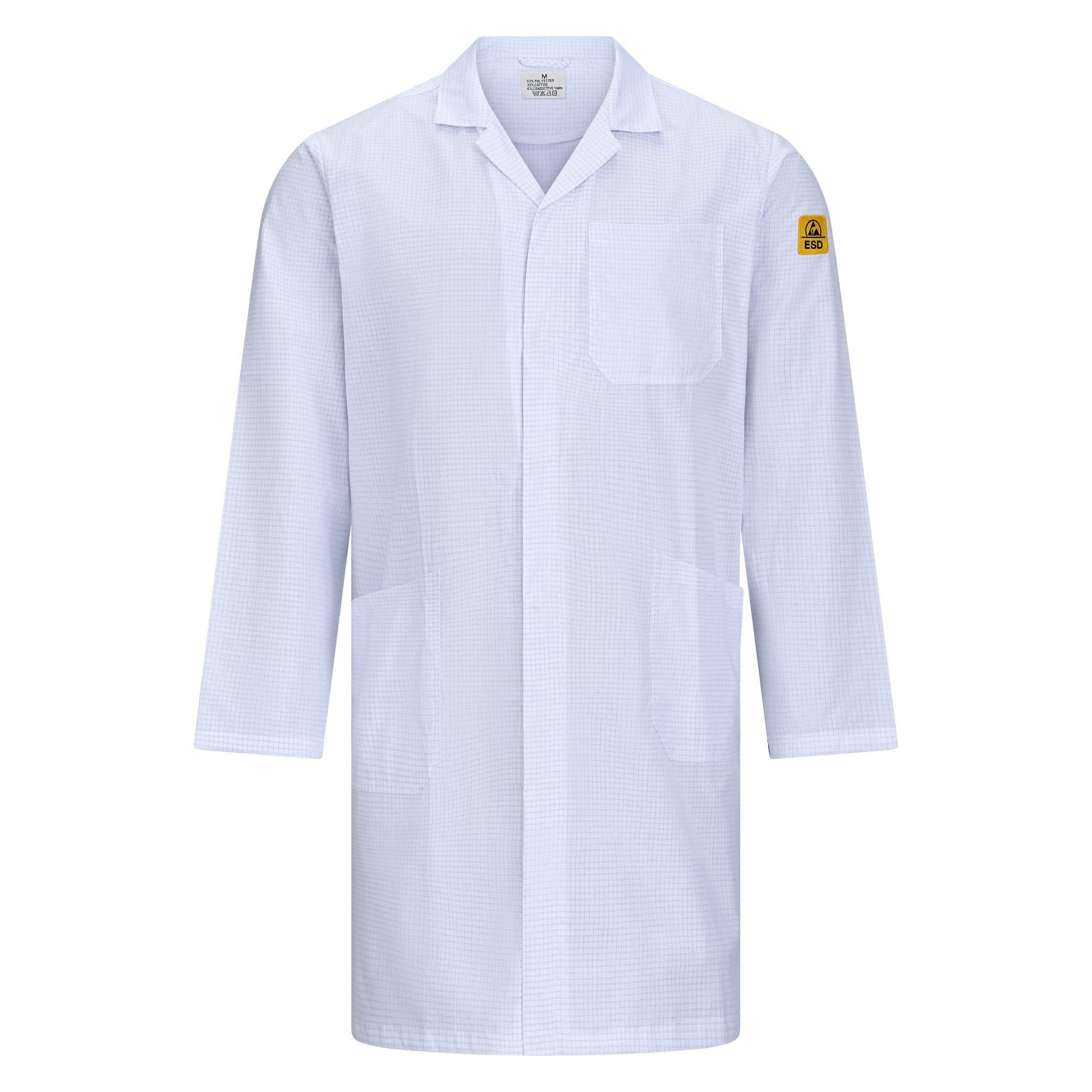 Safeguard ESD-Arbeitsmantel "EcoLine" | weiss (5XL) (SG-AM-WE-140-L-ECO LINE-5XL)