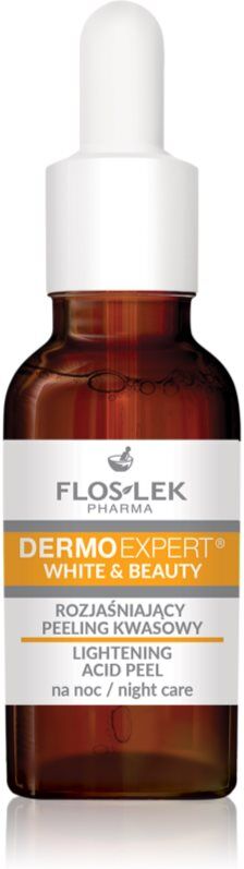 FlosLek Pharma DermoExpert White&Beauty gentle night peeling serum with a brightening effect 30 ml