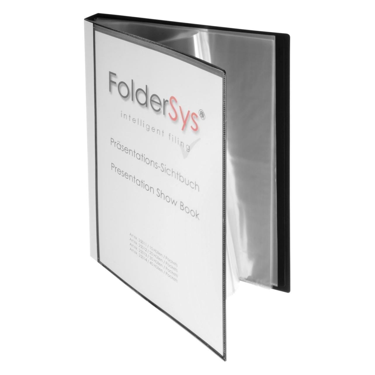 Foldersys Sichtbuch DIN A4, 30 Hüllen schwarz (A4) (25013-30)