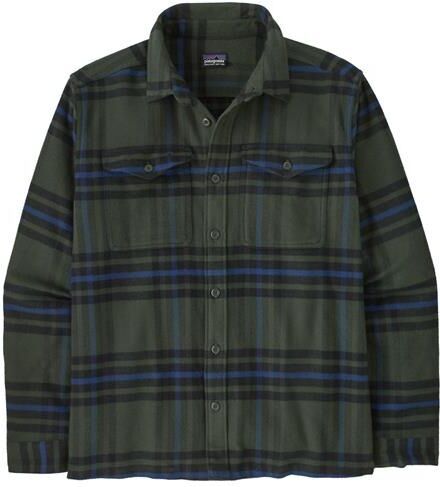 Patagonia Mens Fjord Flannel Shirt, Catch / Old Growth Green L