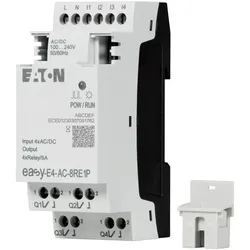 Eaton 197514 Ein-/Ausgangserweiterung für easyE4, 100 - 240 V AC, 100-240 V DC (cULus: 100-110 V DC), 4DI, 4DO-Relais, Push-In EASY-E4-AC-8RE1P