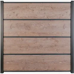 GroJa Premo HPL Steckzaun Holzoptik