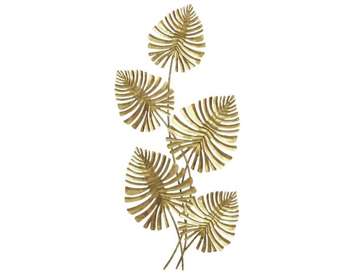 Homcom Wanddeko Metall Gold, Goldfarben, 2.5x39x83 cm, Bilder & Rahmen, Wanddeko