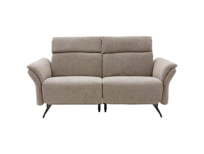 Dieter Knoll 2-Sitzer-Sofa Varo, Graubraun, Metall, 194x106x92 cm, Fußauswahl, Lederauswahl, Stoffauswahl, Rückenfutter, Wohnzimmer, Sofas & Couches, Sofas, 2-Sitzer Sofas