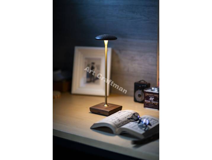 Noyer champignons veilleuse interrupteur tactile chambre lampe de Table de chevet atmosphère minimaliste pour gâteau café hôtel chevet