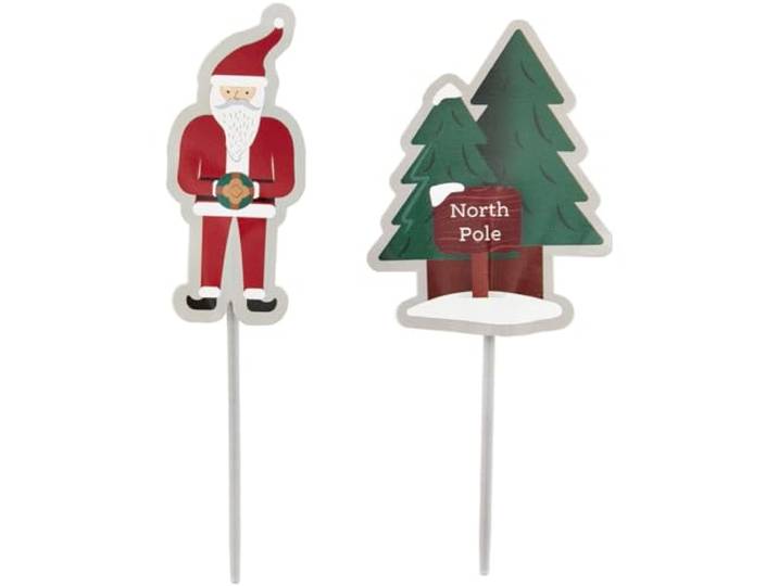 Wilton Santa Treat Picks Kerstman, 12 Stuks