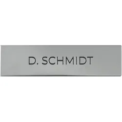 DoorBird D21x Namensschild für eine Ruftaste, individuelle Gravur – Chrom-Optik, hochglanzpoliert