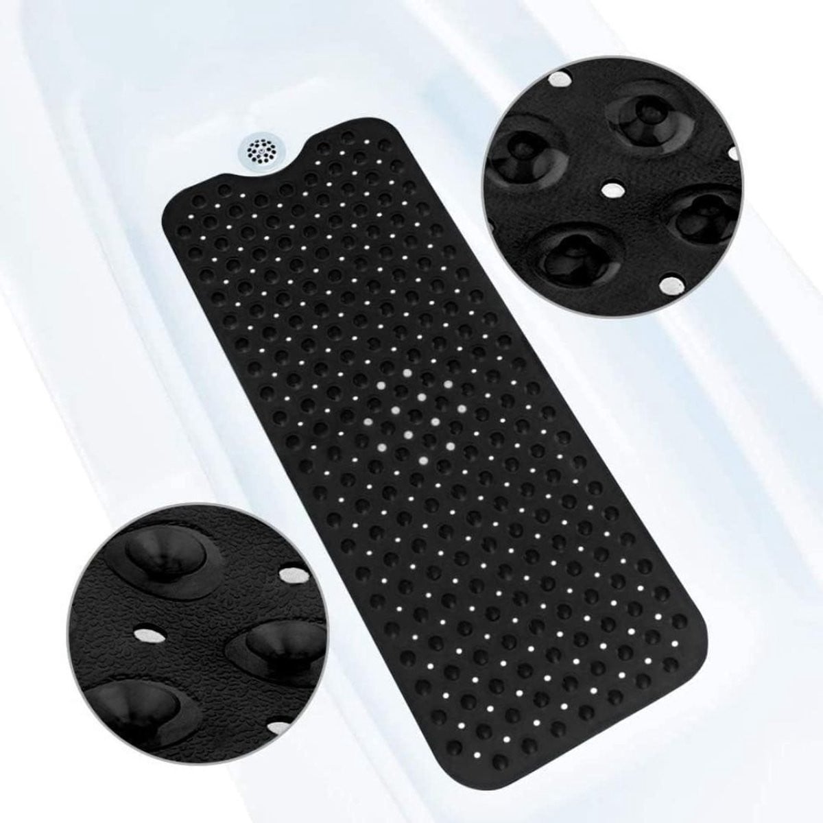 Zolvano Badmat Anti Slip - Waterabsorberende Douchemat - Zwart