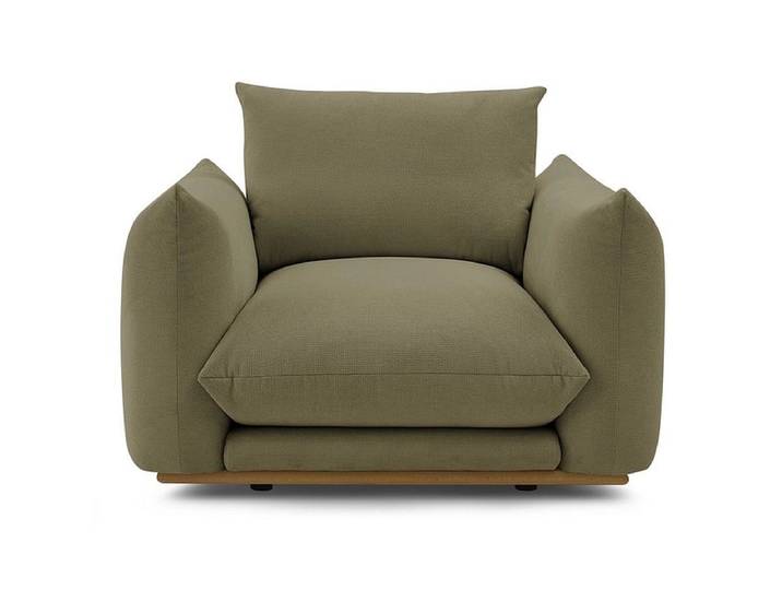 Sessel BOBOCHIC ERNEST Stoff grün
