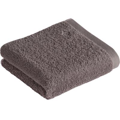 Handtuch VOSSEN "High Line", grau (cosmos), B:50cm L:100cm, Webfrottier, Obermaterial: 100% Baumwolle, Handtücher, mit Logostickerei