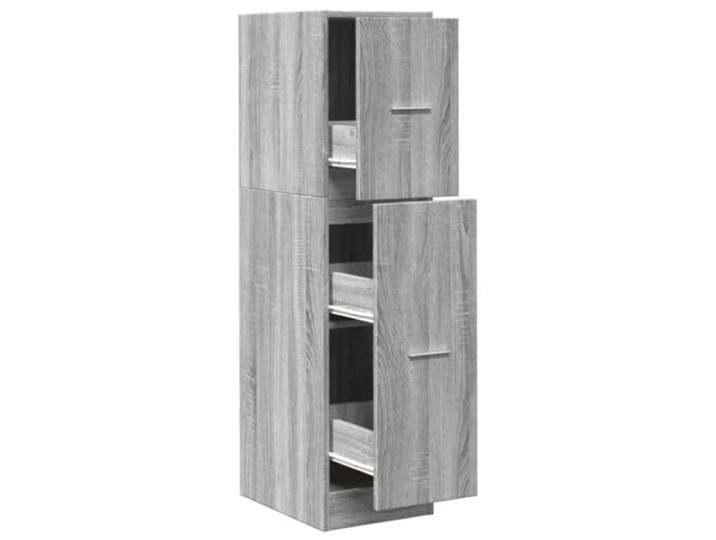 Heofavd Apothekerschrank Grau Sonoma 30x41x118 cm Holzwerkstoff