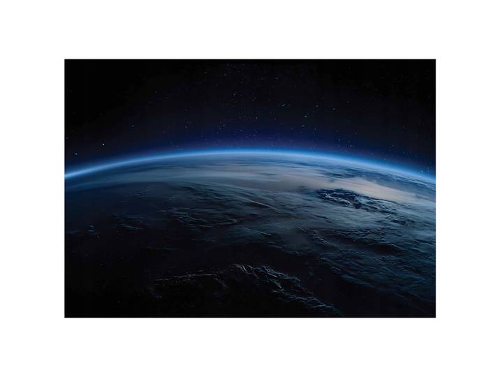 FOTOTAPETE Erde Kosmos Blau 200x140 cm