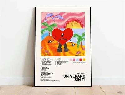 Uplift Essentials Urban Latin Music Album Canvas Print Modern Aesthetic Wall Art For Reggaeton & Trap Fans style 6 19.7 In X 27.6 In