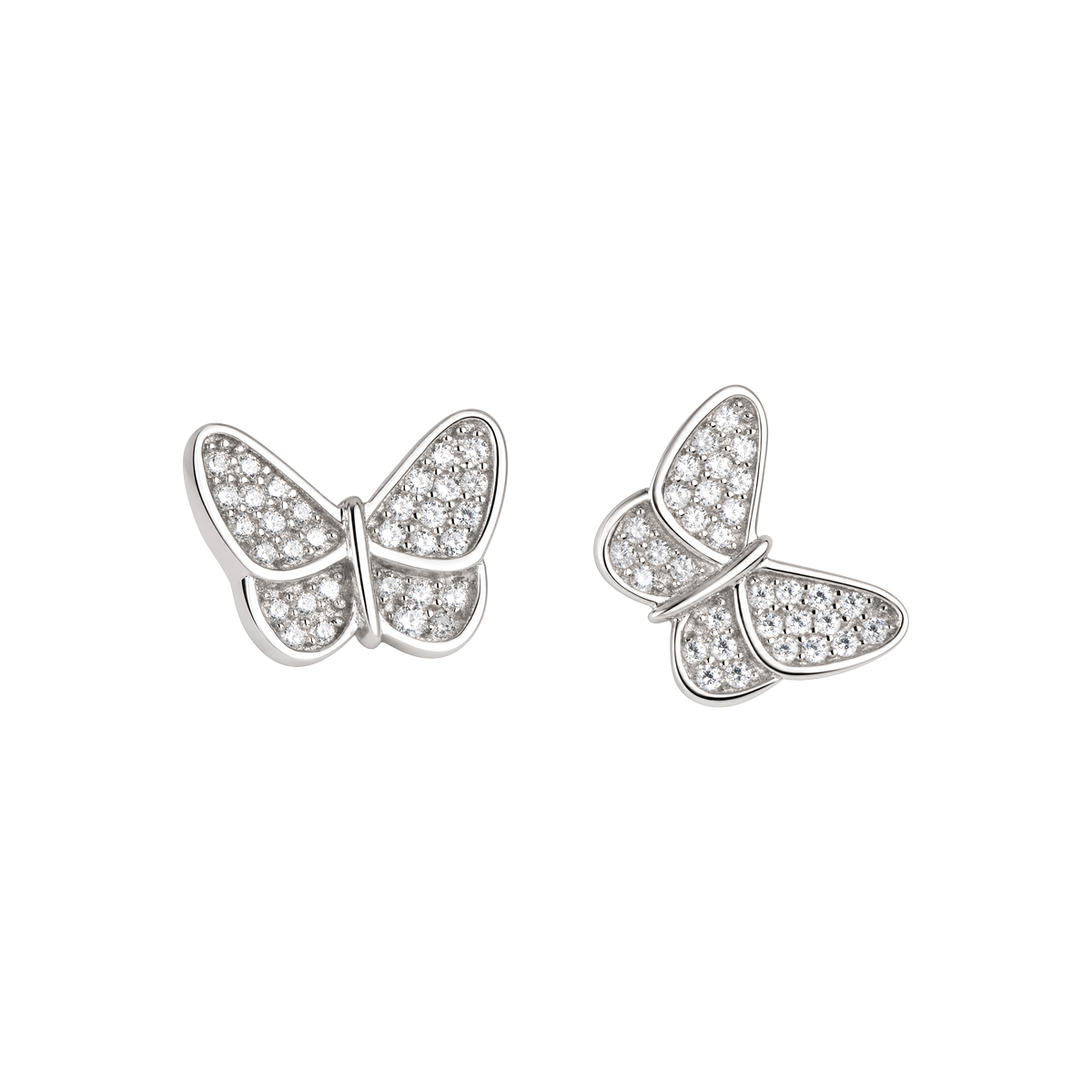 Jacques Lemans Ohrstecker Schmetterling Sterlingsilber mit Zirkonia