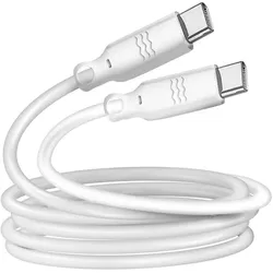 Bigben ECO Cable USB C-C 2m White (2 m, USB 2.0, 60 W), USB Kabel