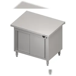 Stalgast Wärmeschrank "Free Flow" mit Schiebetüren 1400x750x880 mm Edelstahldeckplatte