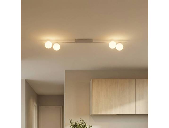 Deckenlampe Imelo TK Lighting, dimmbar, creme / amber, für Schlafzimmer, Glas, Deckenlampe