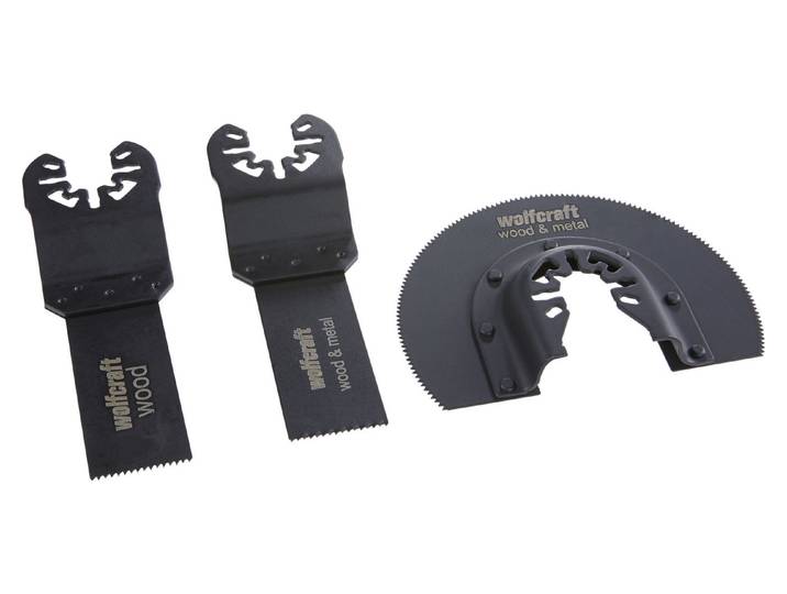 Wolfcraft Vibrationssägen-Set Metall und Holz 85 × 22 mm 3 Stück