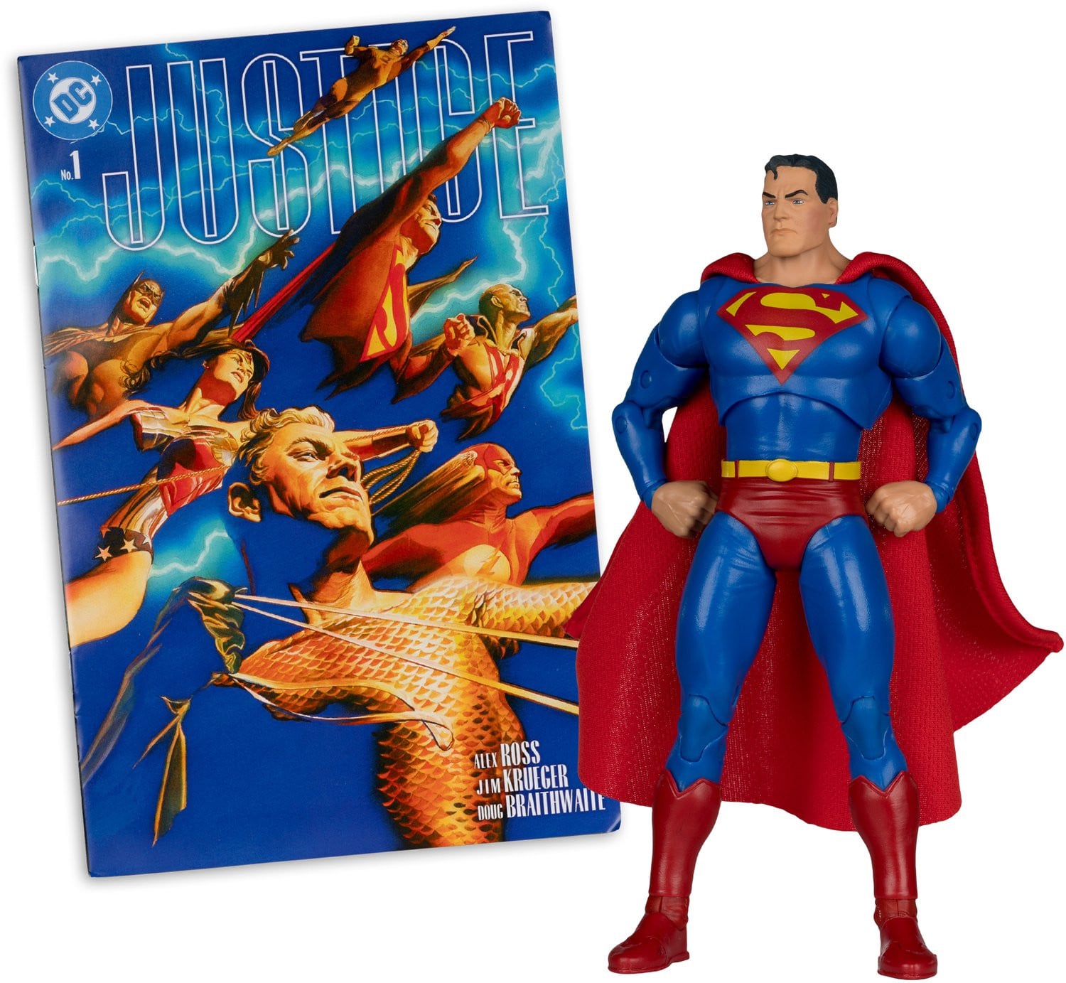 McFarlane Toys Justice Actiefiguur Superman met stripboek