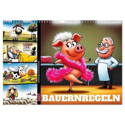 Bauernregeln, unsinnig und amüsant (Wandkalender 2027 DIN A3 quer), CALVENDO Monatskalender