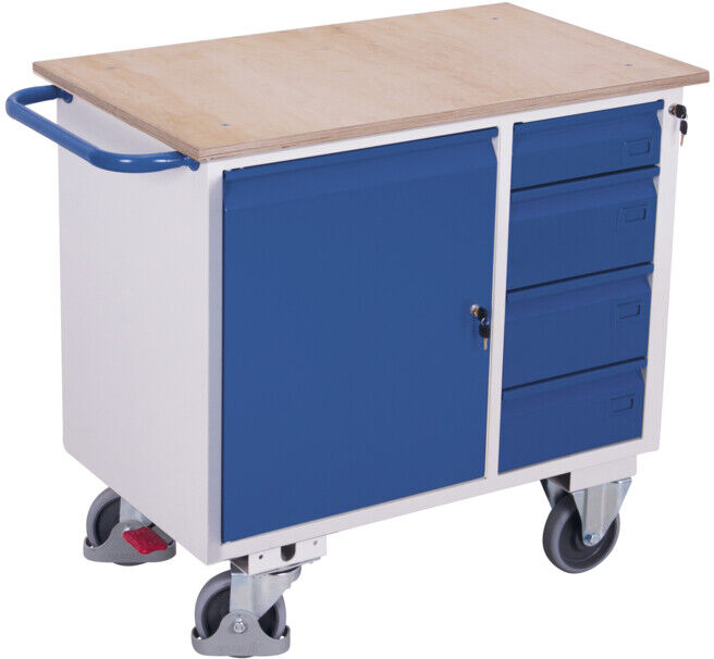 VARIOfit Servante d’atelier avec 4 tiroirs (sw-985.000)