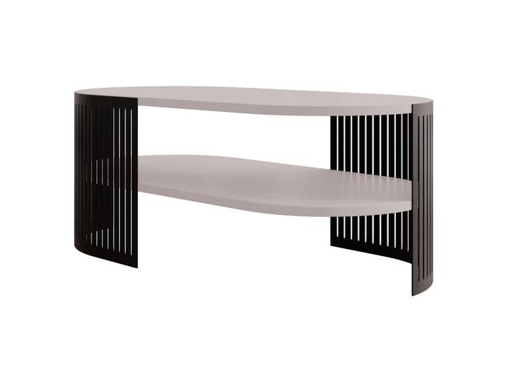 Mirjan24 Couchtisch Fikoli Oval II, Kaschmir, Metall, Oval,Oval, 50x40x100 cm, Wohnzimmer, Wohnzimmertische, Couchtische