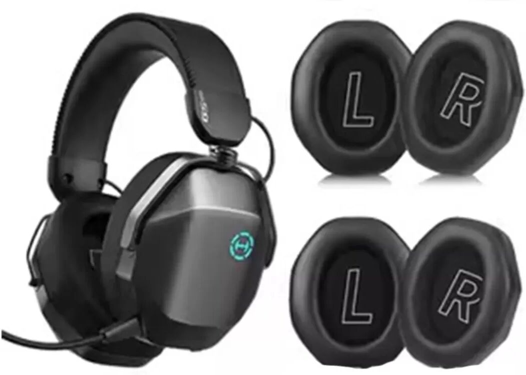 INF Protein-Leder Ohrpolster (2er-Set) kompatibel mit Edifier G5 Max — Bequeme Over-Ear Ersatzpolster