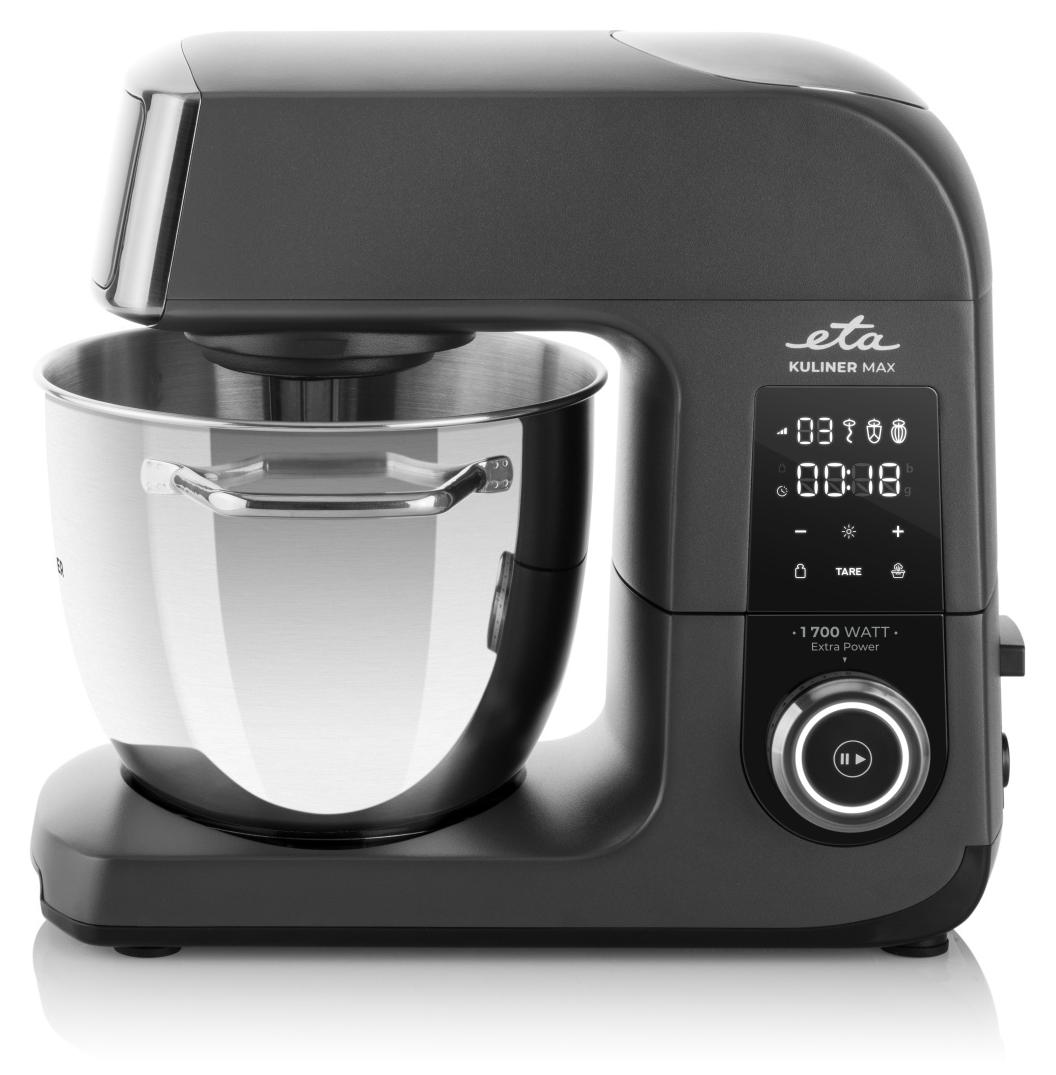 ETA Küchenmaschine Gratus Kuliner II Max I Vollmetall I 12 Geschwindigkeiten I 6.7 L und 3.5 L Schüssel I 1700 W I integrierte Waage I LED-Display