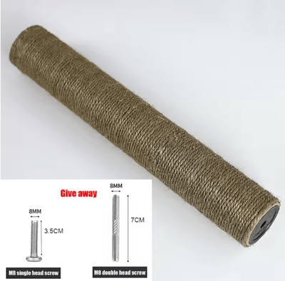 Inspire Picks RenewGrip Sisal Cat Scratching Post Replacement Pole With M8 Screw brown Sisal Column 10x6.5cm